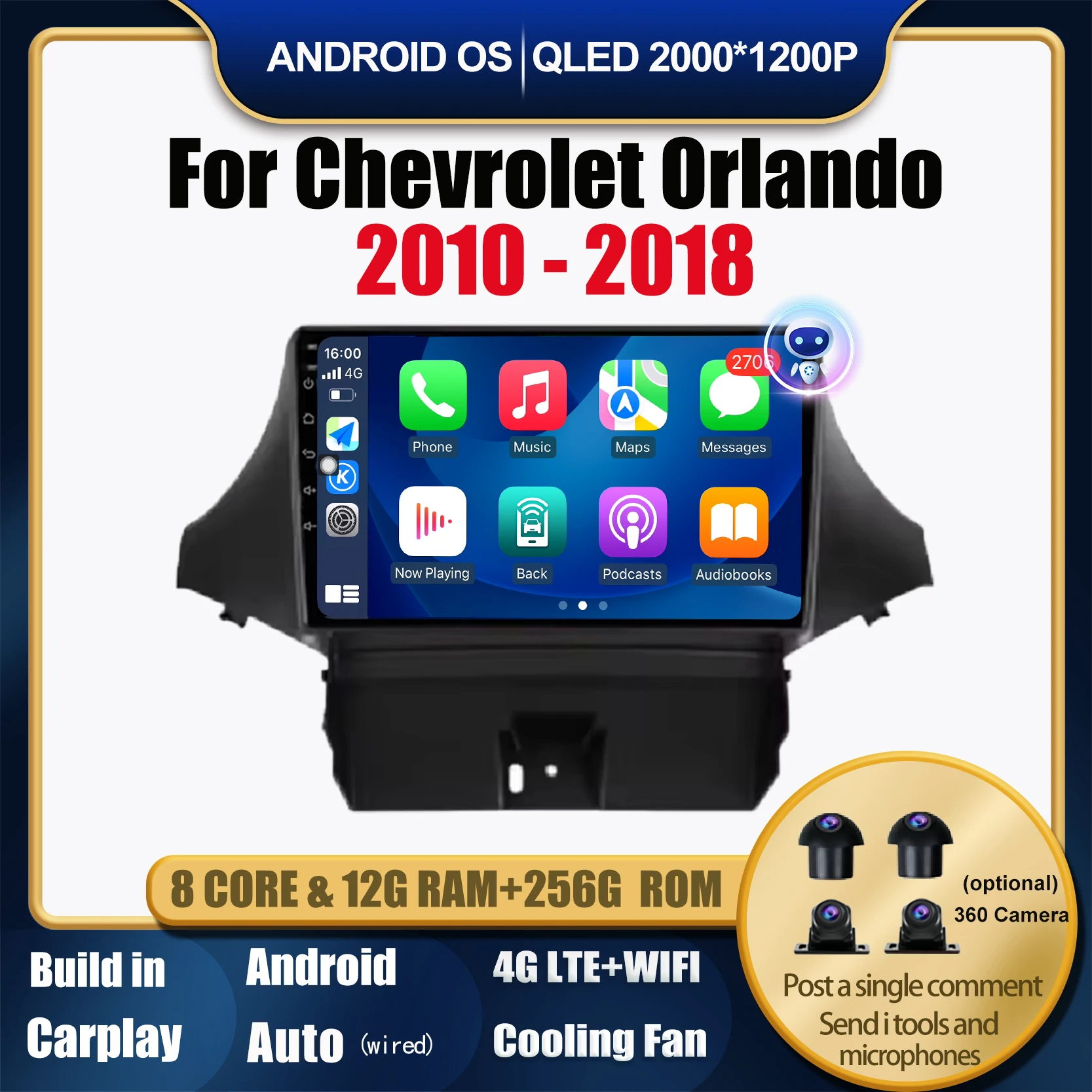 

Android 14 Car Radio For Chevrolet Orlando 2010 2011 - 2018 Multimedia Player Navigation GPS Autoradio Stereo Tools Bluetooth 4G