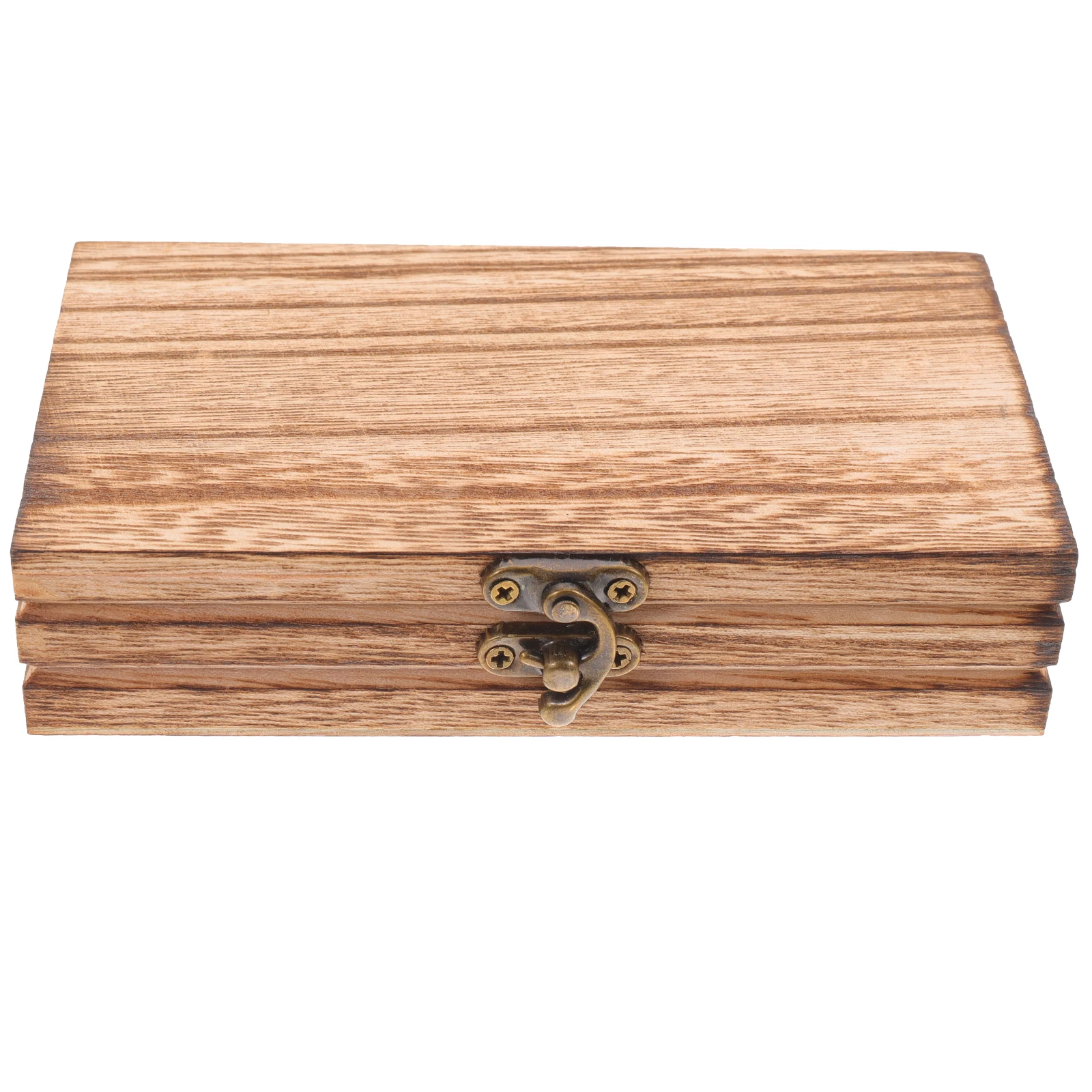

Wooden Storage Box Small Boxes with Lids Decorative Glasses Case Rustic Decorate Trinket