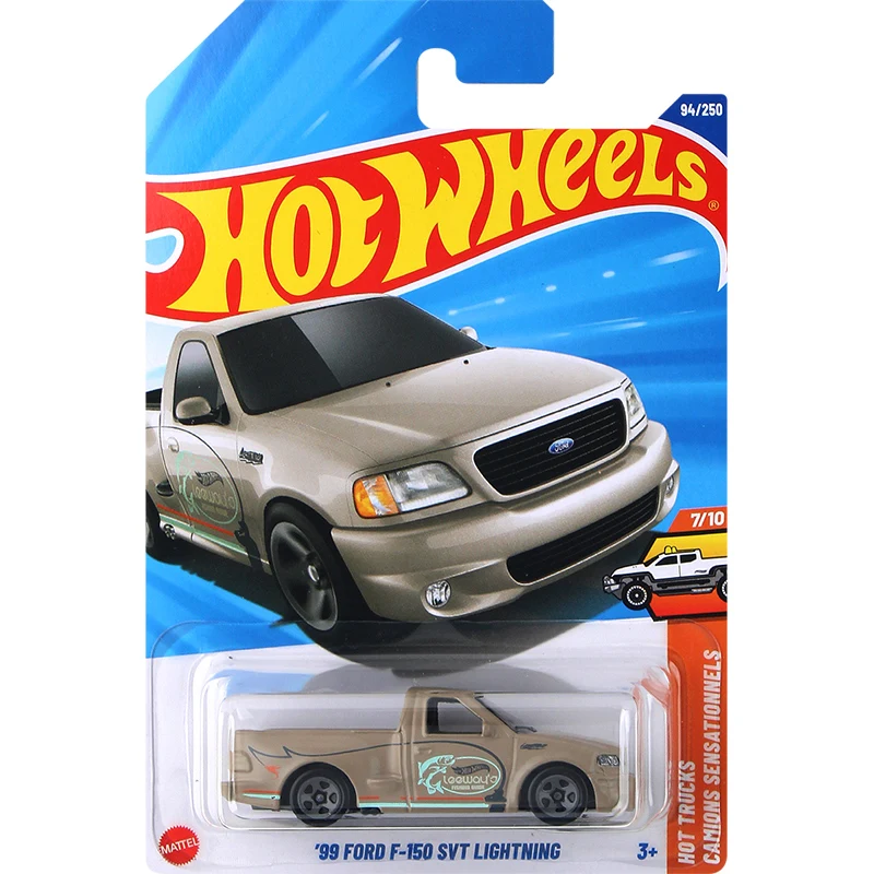 العجلات الساخنة C4982 # 94 99 فورد F-150 SVT البرق HW الشاحنات الساخنة 1:64 دييكاست نموذج سيارة لعبة 2025 حالة م