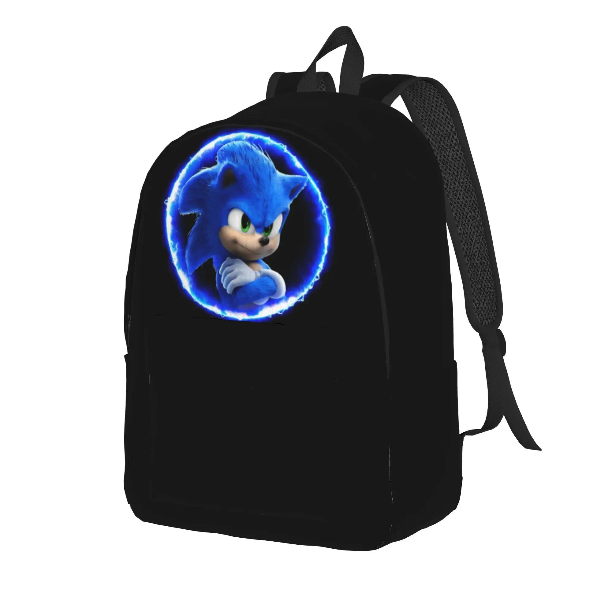 Sonics Shadow Backpack for Men Women Fashion Student Work Daypack Cartoon Laptop Shoulder Bag Outdoor