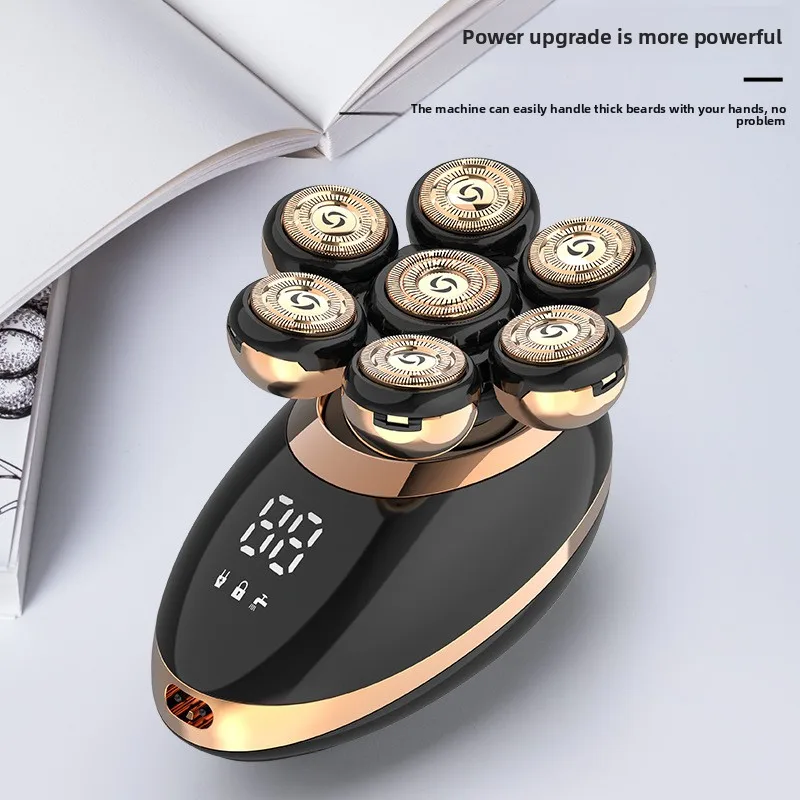 국경 간 특별 5-in-1 새로운 7헤드 전기 면도기, 다기능 면도, 코털 정리, 대머리 면도