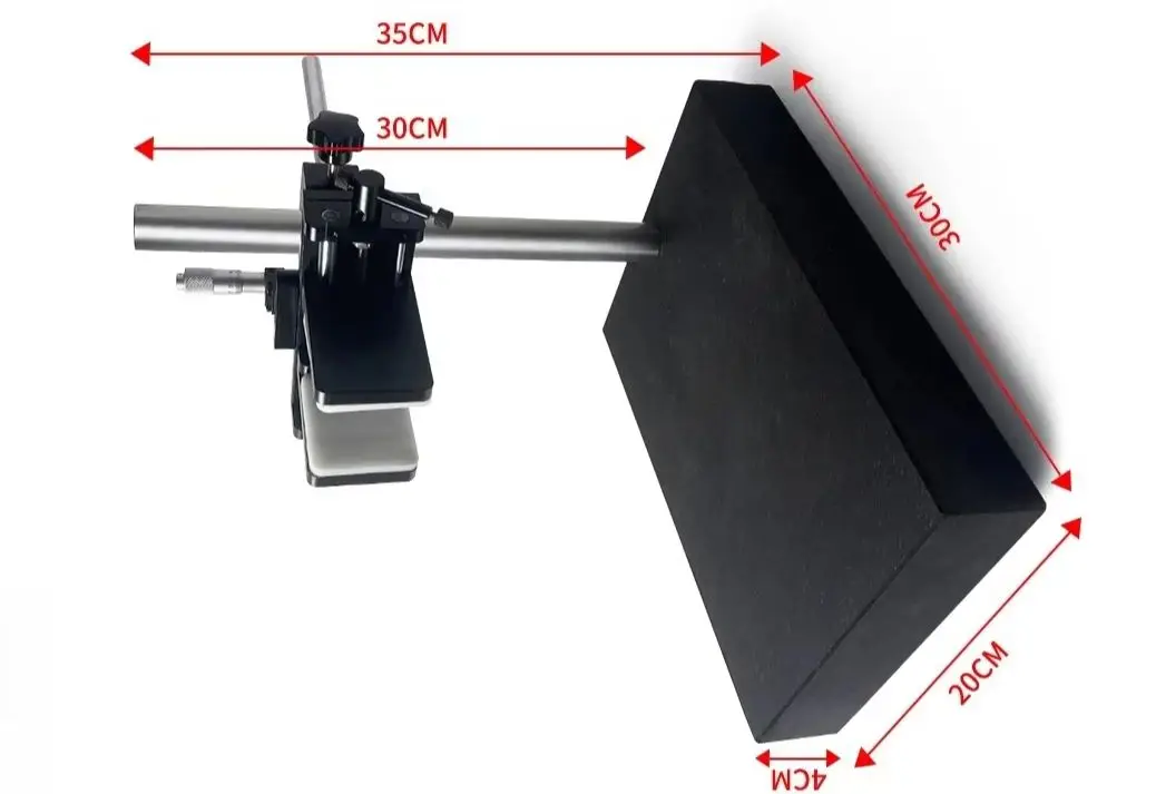 Ultra-high Precision Laser Displacement Sensor Experimental Stand, Marble Platform with Precision Fine Adjustment Clamp for Meas