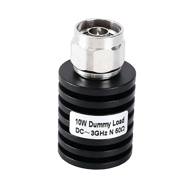 10W N Male Plug RF Coaxial Termination Dummy Load 3GHz 50ohm Nickel Plated RF Accessories