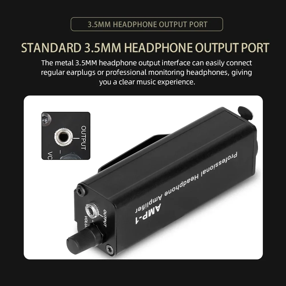 AMP-1 Professional headphone amplifier Converter XLR To 3.5MM Audio Interface Mini Portable HIFI Mount headphone amplifier  Clip