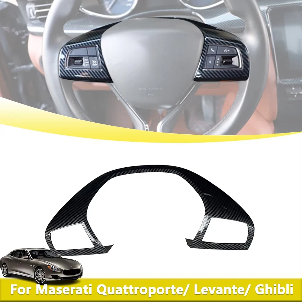 

Center Console Steering Wheel Decoration Cover Trim For Maserati Quattroporte Levante Ghibli 2014-2021 Car Interior Accessories