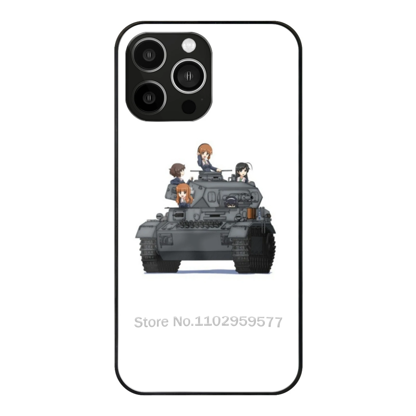 Girls Und Panzer Phone Case Tempered Glass For Iphone 15 14 13 11 12 Pro 8 7 Plus X Xr Xs Covers Girls Und Panzer Anime Case