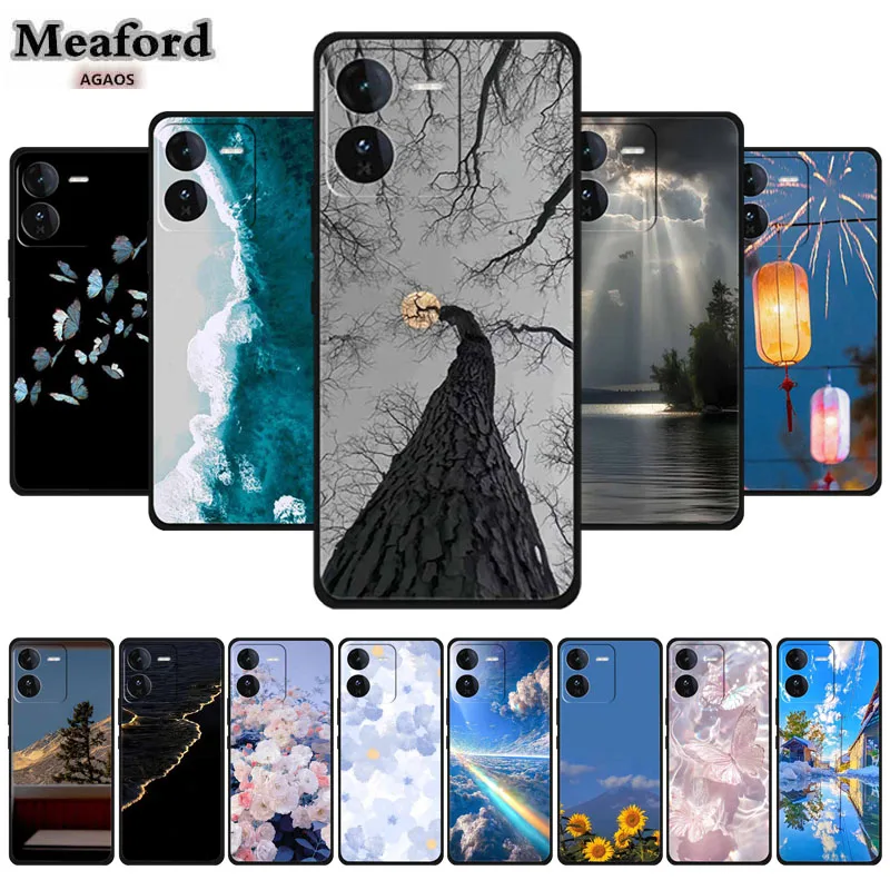 Phone Case for iQOO Z9 Z9x Luxury Fashion Protective Back Cover TPU Soft Silicone Funda Nature Photo for Vivo iQOO Z9 Turbo Para