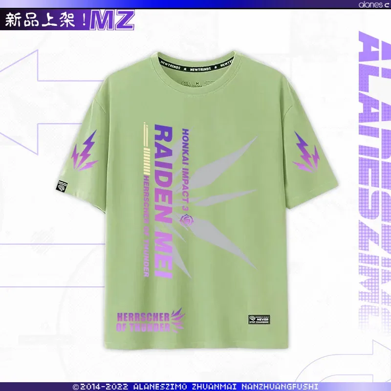 

Vivi 2025 Honkai Impact 3 Herrscher of Thunder, мужская и женская футболка с короткими рукавами для косплея, топ, повседневная одежда для пар, футболка с круглым воротником