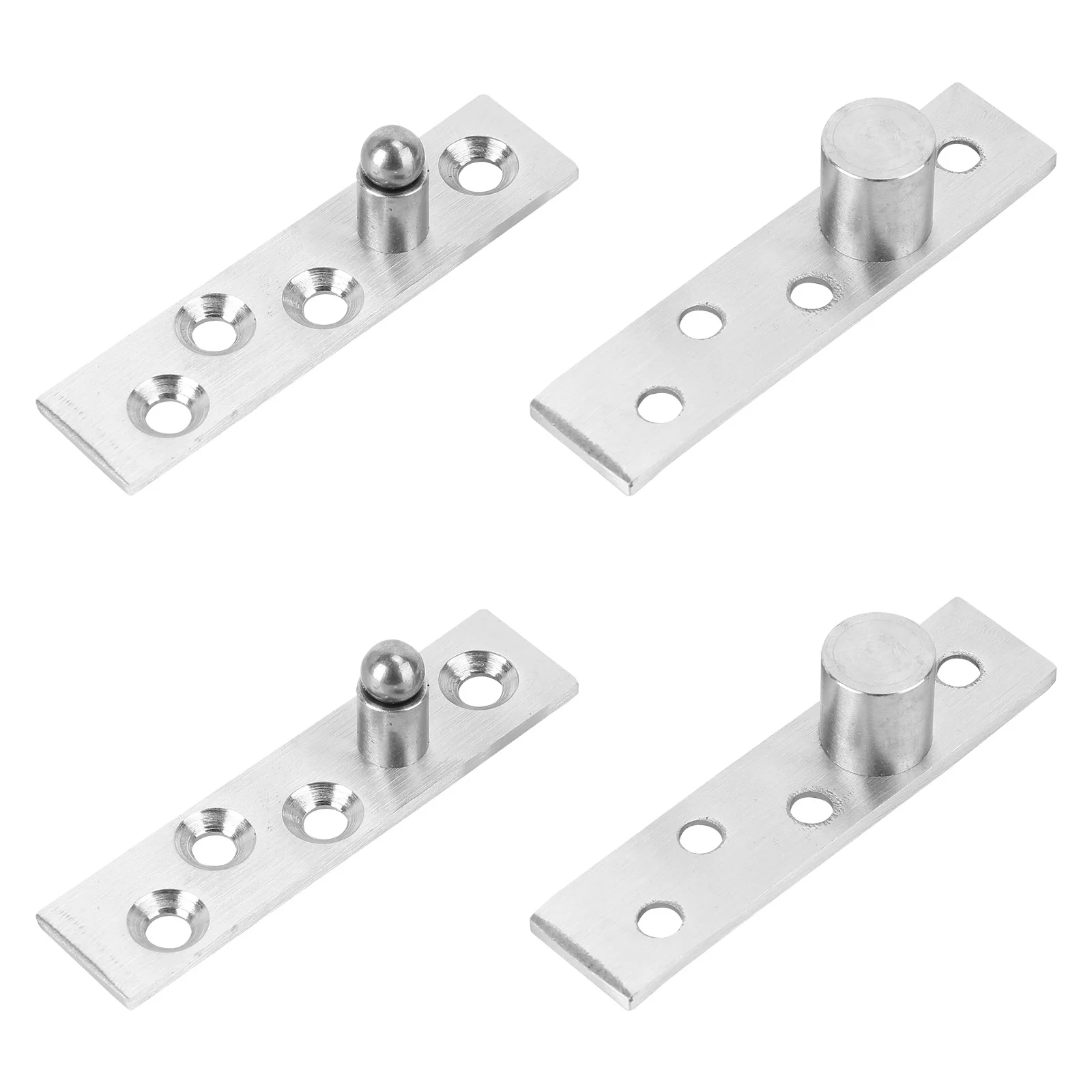 2 قطعة دوران 360 درجة مفصل الباب غير المرئي الفولاذ المقاوم للصدأ الثقيلة سهلة التركيب 75 مللي متر 3 مللي متر الفضة المنزل مكتب متجر خزانة