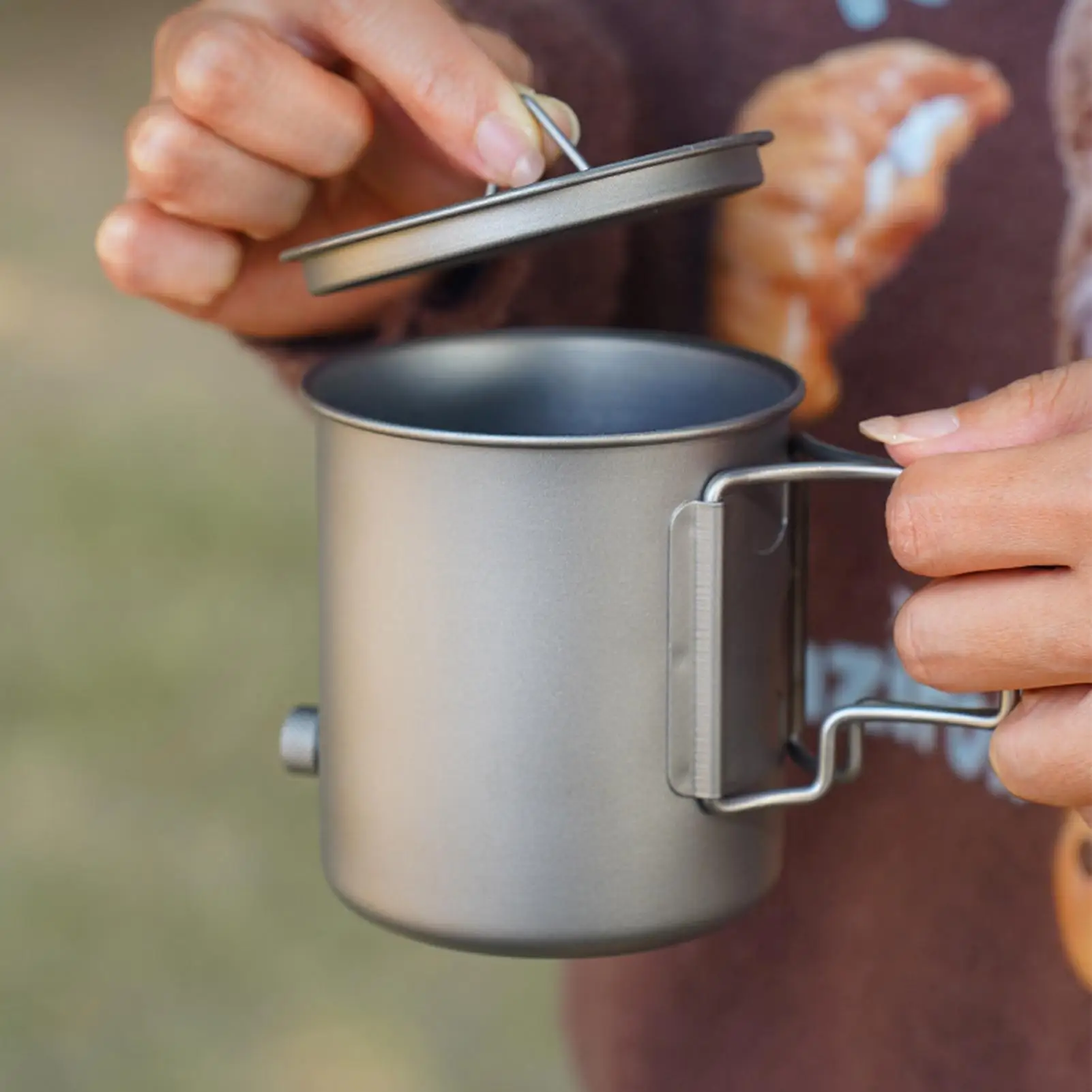 420ml Titanium Coffee Pour Over Kettle Coffee Mini Tea Water Camping Pot Stove Top Coffee Pot Gooseneck Traveling Tea Pot - view 2