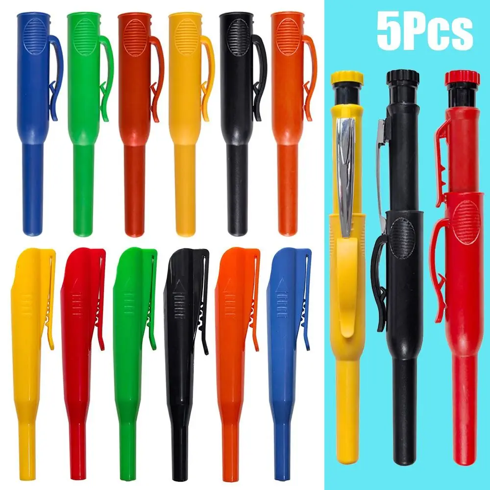 5Pcs Plastics Carpenter Pencil Cover Deep Hole Convenient Mechanical Pencil Covers Non-slip Pencil Holder