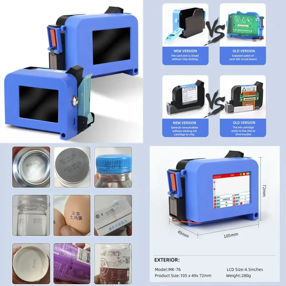 Life Mini Handheld Wireless Usb Small Portable Inkjet Printer for Gifts/Text Label/ Logo Qrcode/ Barcode Date