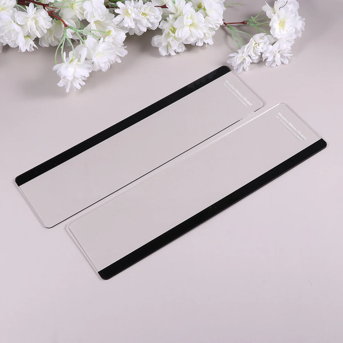 2 Pcs Computer Message Board Monitor Note Holder Memo Blackboard Side Panel Office One-piece Transmission Wallet