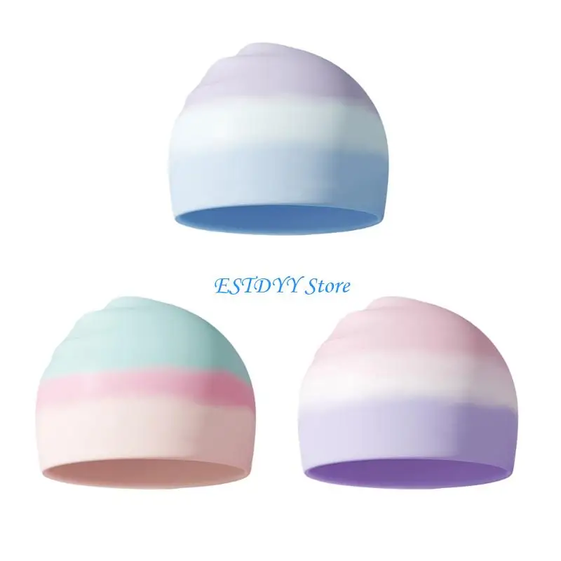 

G6DE Swim Hat for Women Short/Long Hair Water Resistant Silicone Swim Hat Surfing Hat