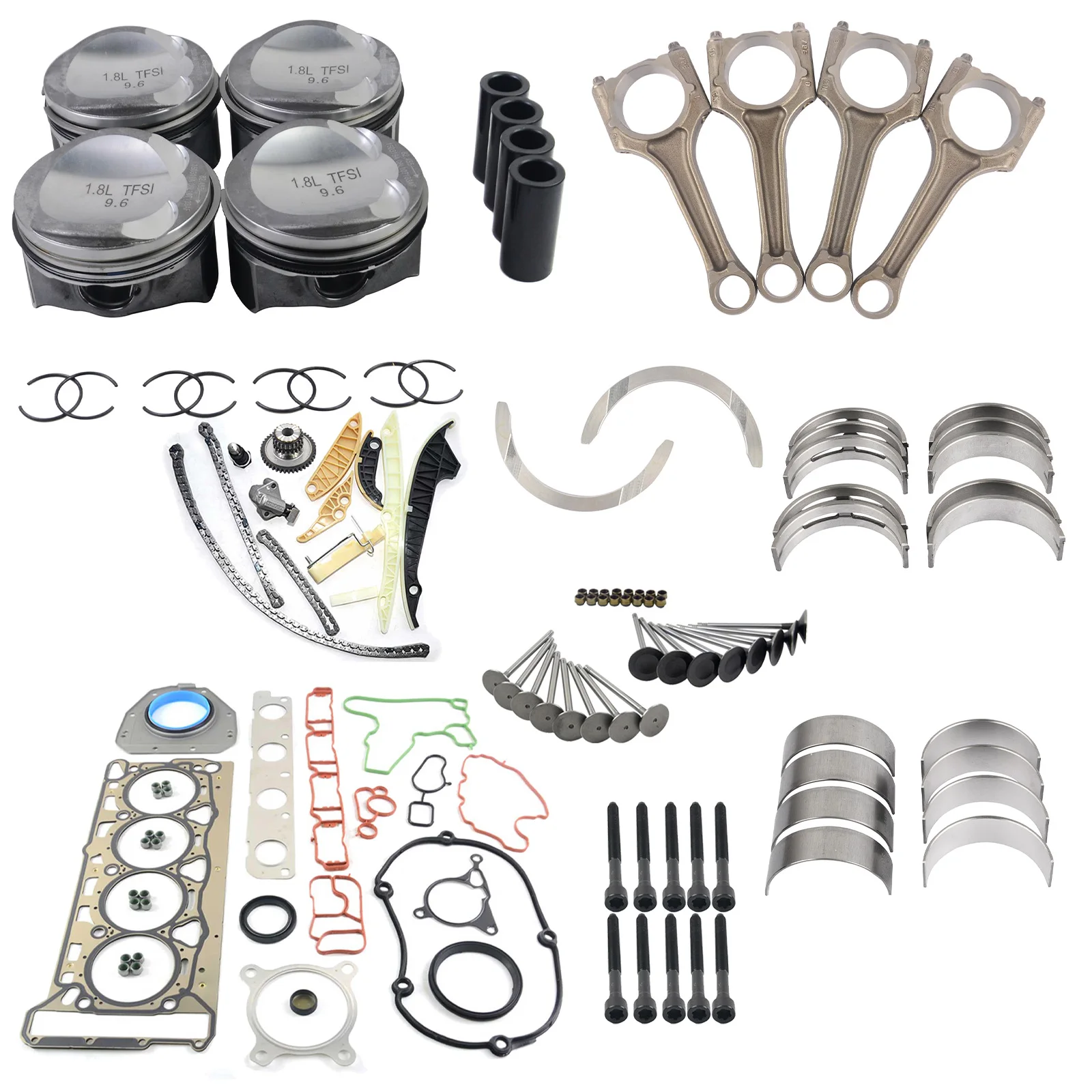 Kit de Reparación de Motor AP01 + Pistones de Φ23mm para VW CC Audi A3 A4 A5 TT 1.8 TFSI
