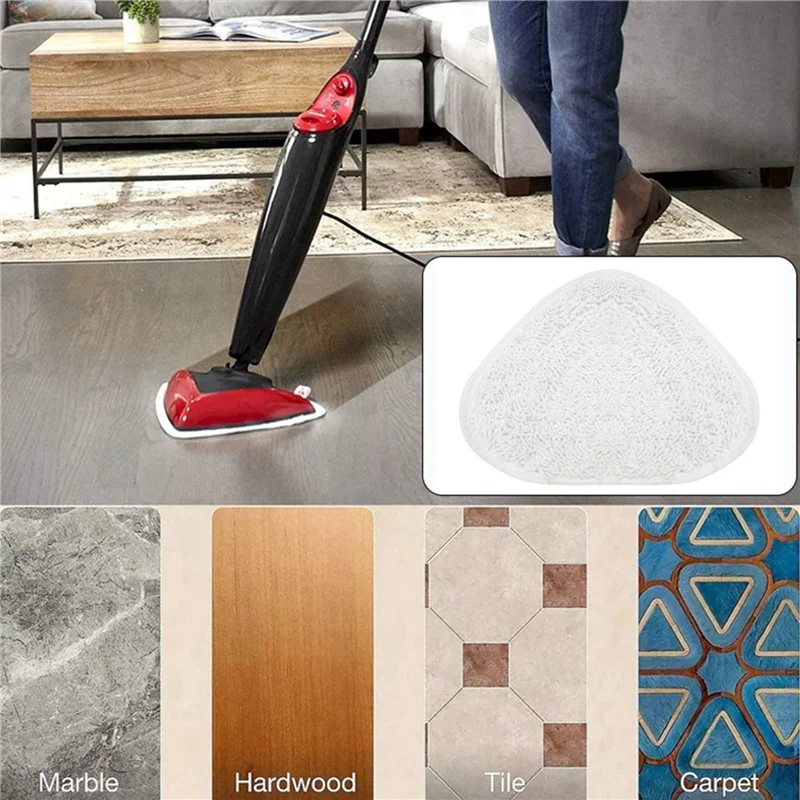 

【Сделайте только @】8 шт. подушечки для паровой швабры для пылесоса Vileda Ocedar, моющиеся многоразовые треугольные подушечки для швабры, тканевый инструмент для чистки пола