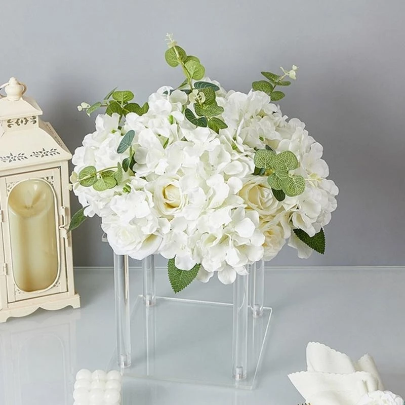 Artificial Flower for Wedding, Fake Rose Flower Artificial Flower Arrangement Road Leading Flower Rack Decoration 15UB