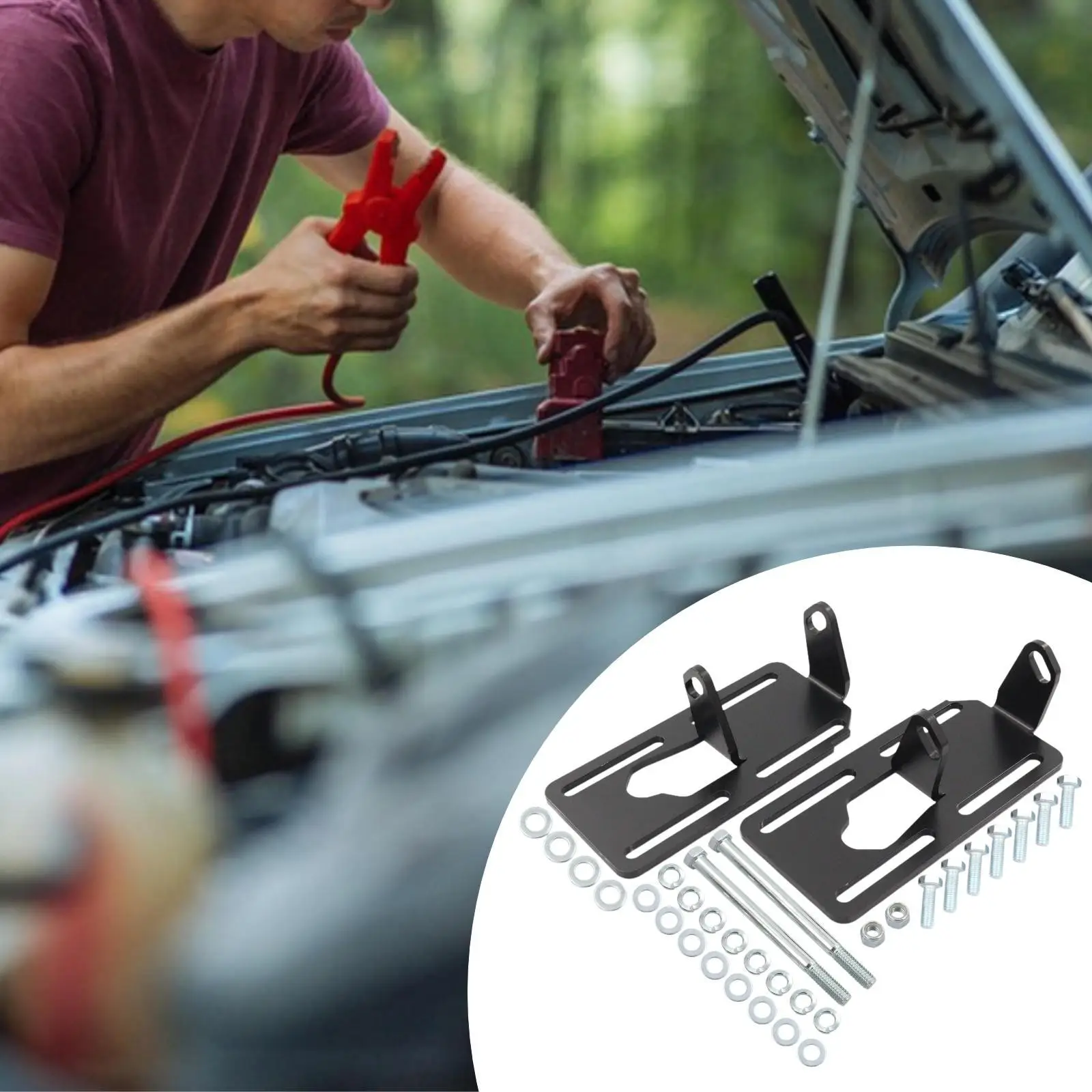 Adjustable Swap Engine Conversion Bracket Heavy Duty Iron LS Mount Set for Chevrolet LS2 LS6 Street Performance