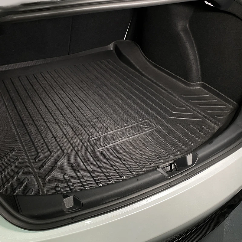 All-Weather Cargo Liner Sets For Tesla Model 3 highland 2024/2018-2023 Accessori Trunk Mat Boot Carpet Protection