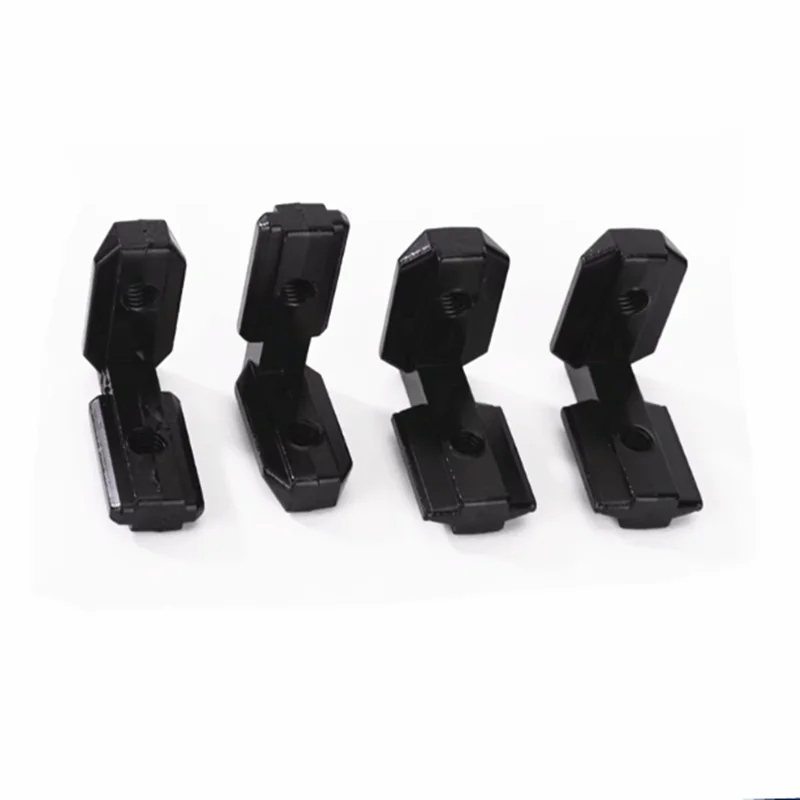 Hotsale T Slot L Type 90 Degree 2020 Aluminum Connector Bracket Fastener Eu Standard 20/30/40/45 Series Aluminum Profile Parts