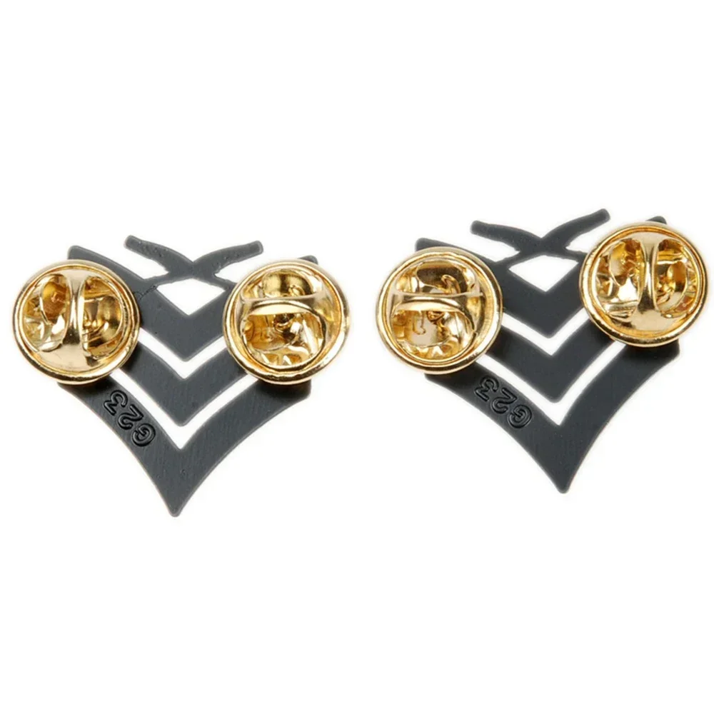 PAIR US USMC MARINE CORPS INSIGNIA METAL PIN SERGEANT RANK BADGE