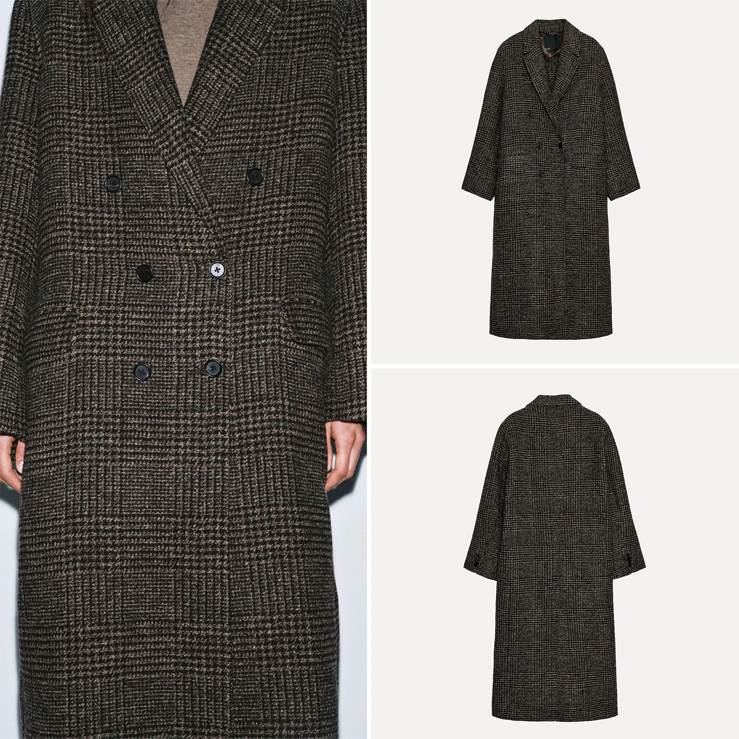 

Z 2025 New Faion Plaid Women's Coat Personali Ele Versatile Chinese Brand Woolen Outerwear Autumn Season