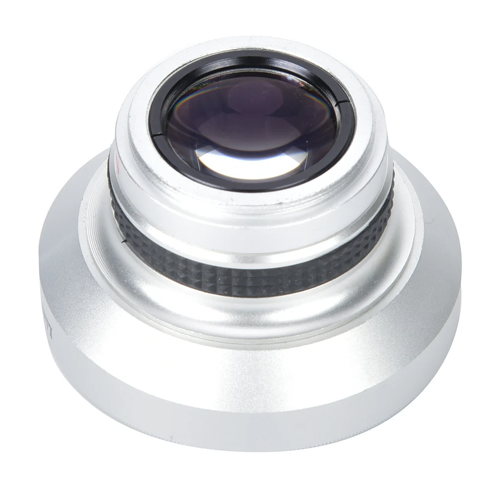 Additional Fisheye Lens Silver Strong Applicability 37mm 0.25X Super Fisheye Additional Lens for 37mm Caliber Camera Lenses