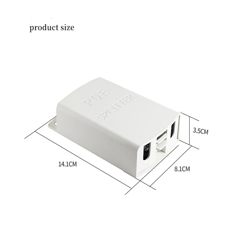 Waterproof Box Outdoor PoE Splitter Adapter 10/100Mbps Power Supply over Ethernet for IP Camera 48V Transfer 12V/1.2A /4A