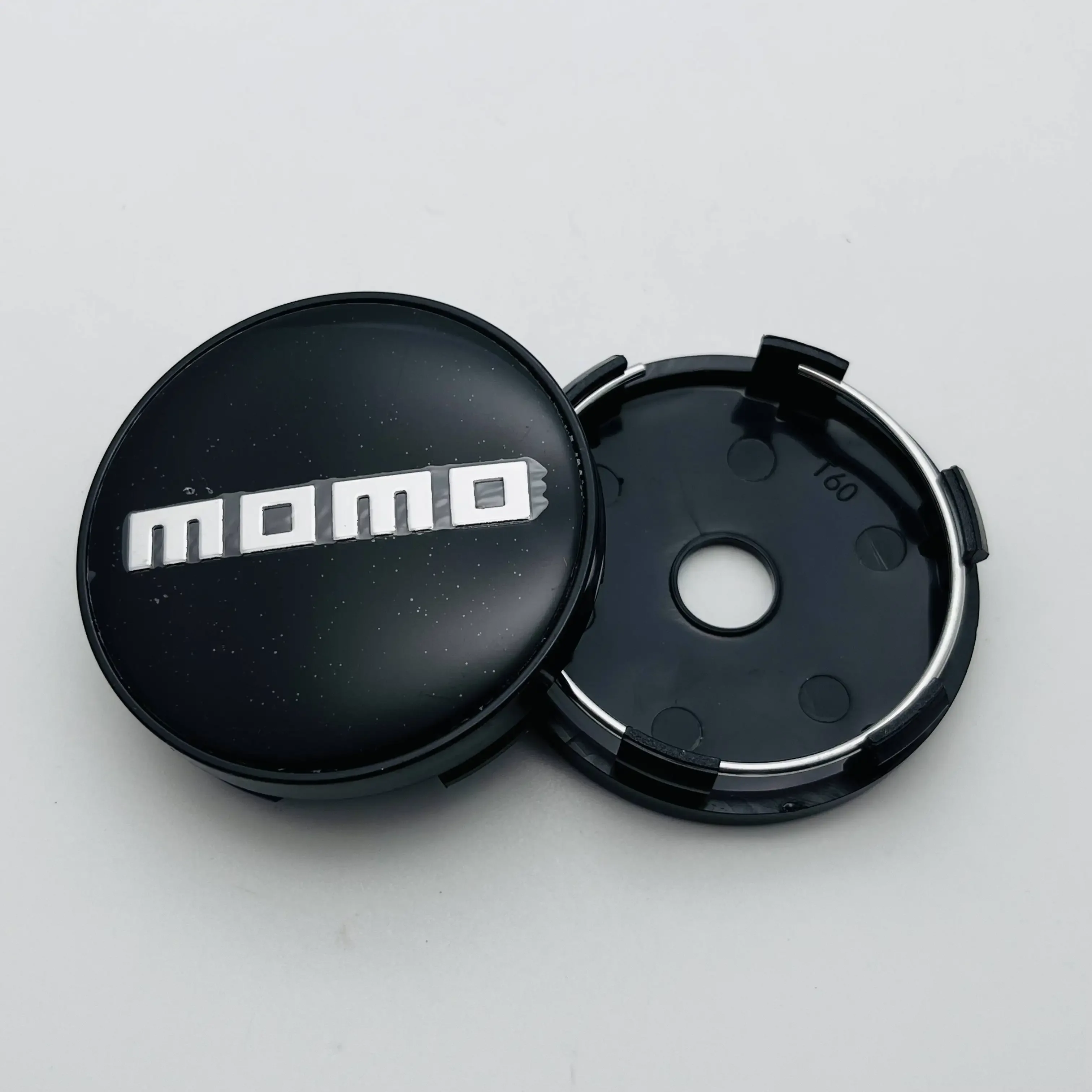 4pcs 60mm Car Wheel Center Caps With MOMO Badge Logo Rim Hubcaps Cover MOMO Emblem Styling Accessories for VW BMW Subaru Honda