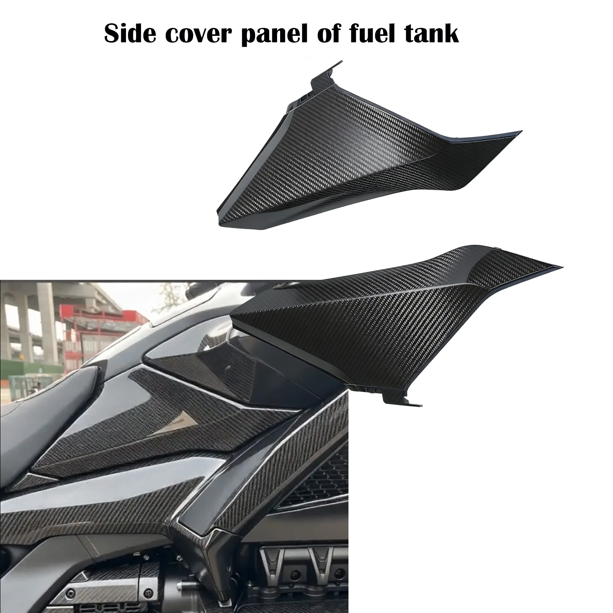 for Honda Golden Wing DOLD WING GL1800 new model frame blackened carbon fiber side cover panel fuel tank decorative panel 18-24