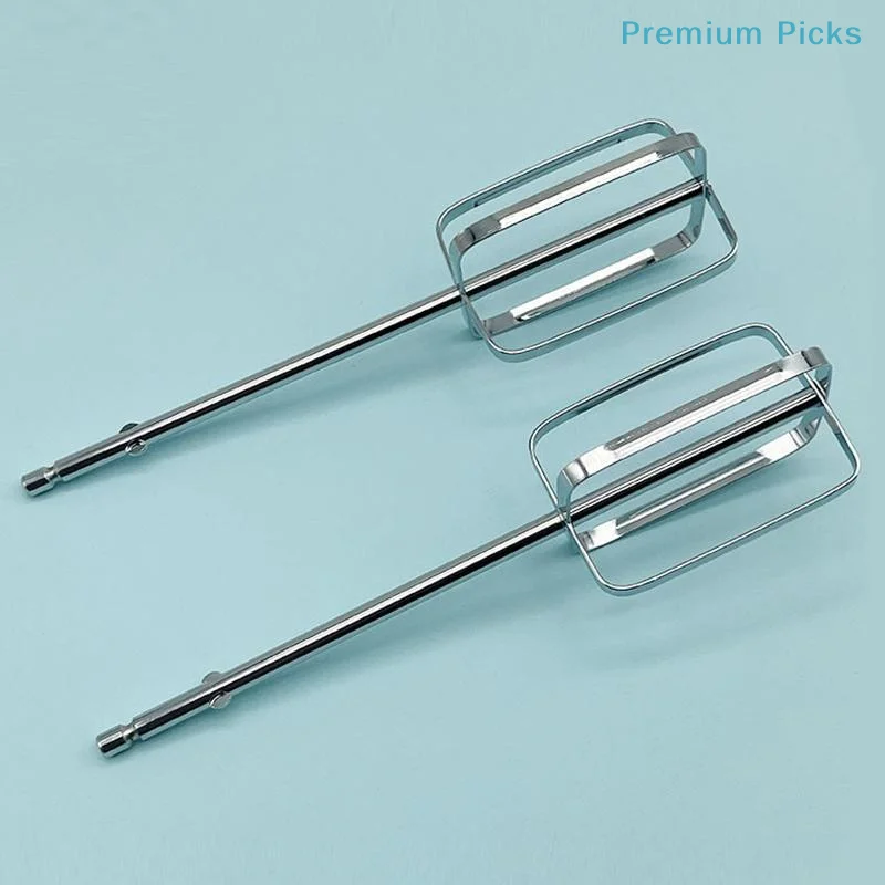 portableStainless Steel Hand Mixer Beaters Set 2 Pieces Electric Mixer Replacement Attachments Durable Baking Cooking Kitchen