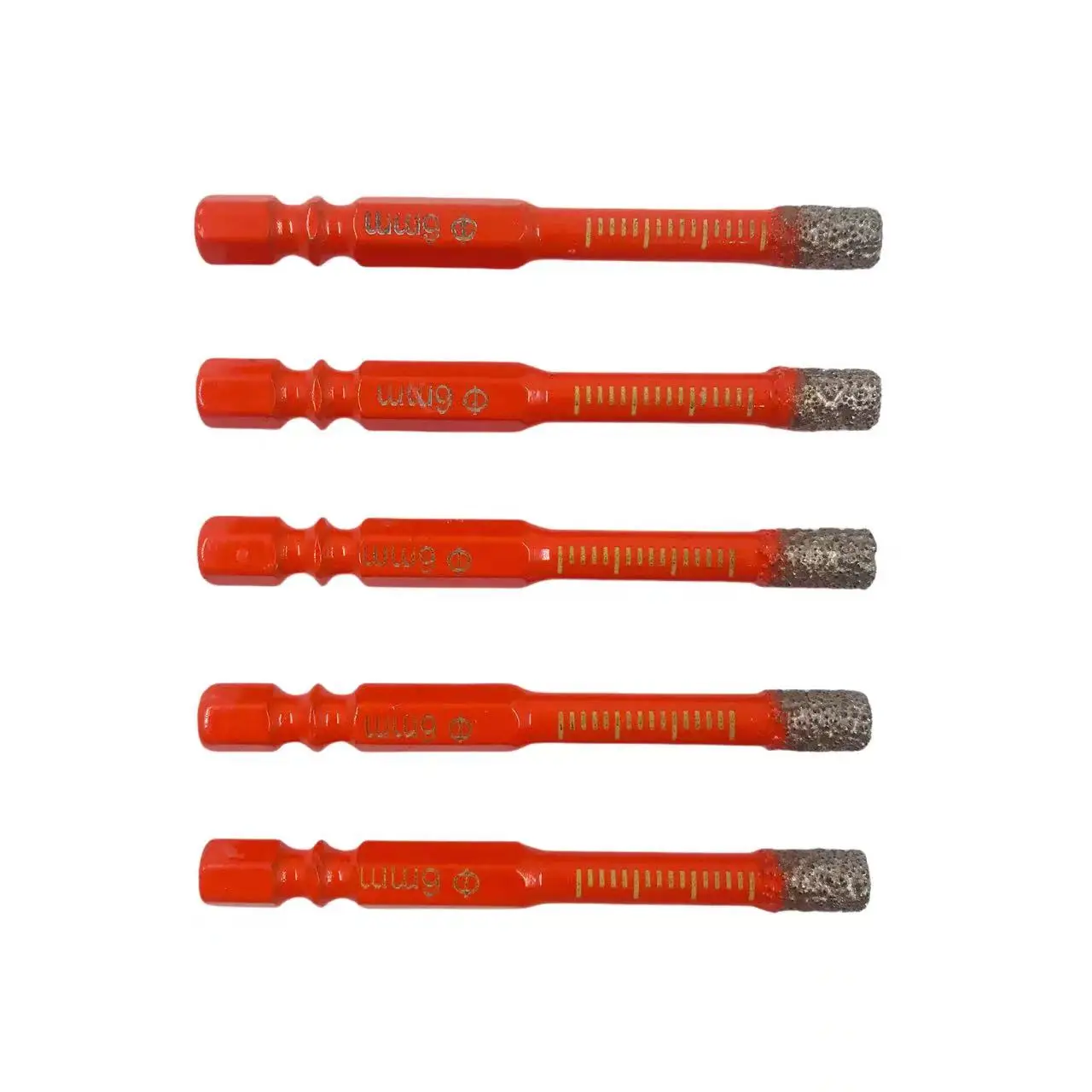 Dry brazing hole opener multi-functional marble tile vitrified tile all-ceramic hole hexagonal handle air drill bit