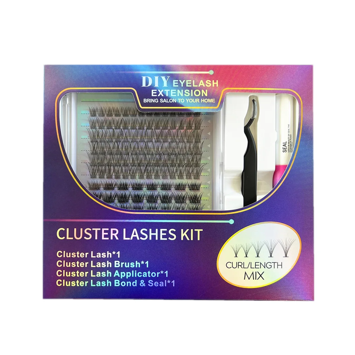 DIY Single Cluster False Eyelashes Segmented Self Grafting Single Hair Double Head Eyelash Glue Eyelash Set Large Capacity