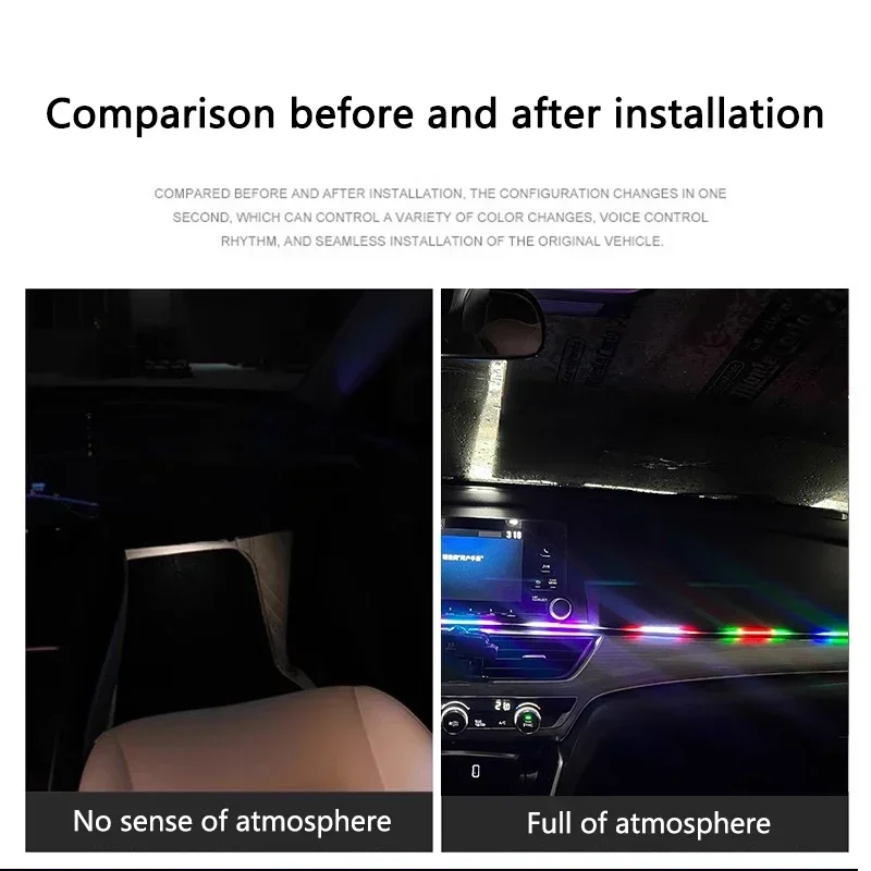 1 in 1 led car light strip phantom atmosphere light with usb app control decorative interior lamp Univer