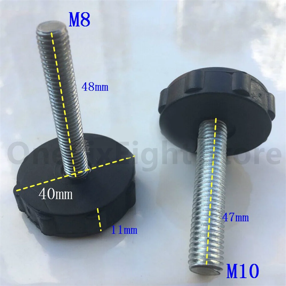 Tornillo ajustable de 40 x M8/M10, pie de nivelación de plástico, ajustador de silla y Mesa