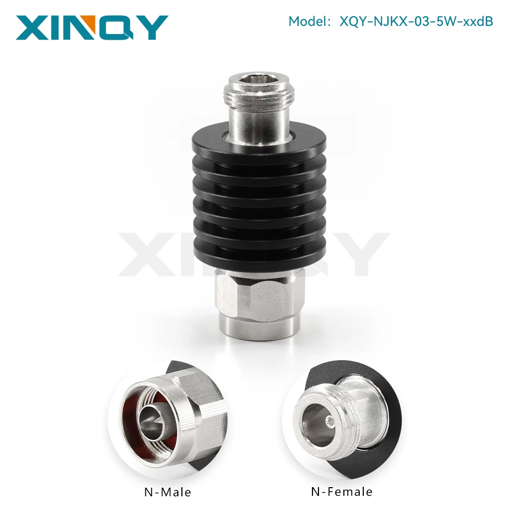 Xinqy N-Head Coaxial Fixed Attenuator 3g 1/3/5/6/10/15/20Db 5W Rf Signal Attenuation