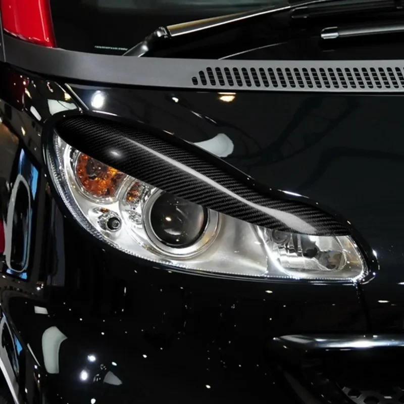 Applicable au nouveau Smart-B # Sourcil léger (W451) (2007-2014) fibre de carbone phare de voiture sourcil changement de cils