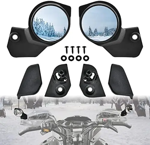 

SAUTVS Adjustable Ski-Doo Side Mirrors for REV Neo XS XM XP XR XU - 2PCS Convex Handguard Mirrors #860200893