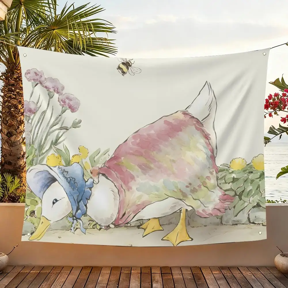 Flags Home Yard & Garden Decor Banner - Indoor Outdoor Wall Hanging Flag P-Peter Rabbits