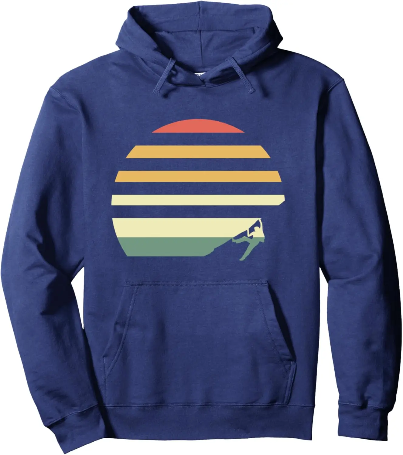 Retro Rock Climbing - Vintage Mountaineer Climber Pullover Hoodie Customizable Sweatshirt Custom Printed Graphic Hoodie
