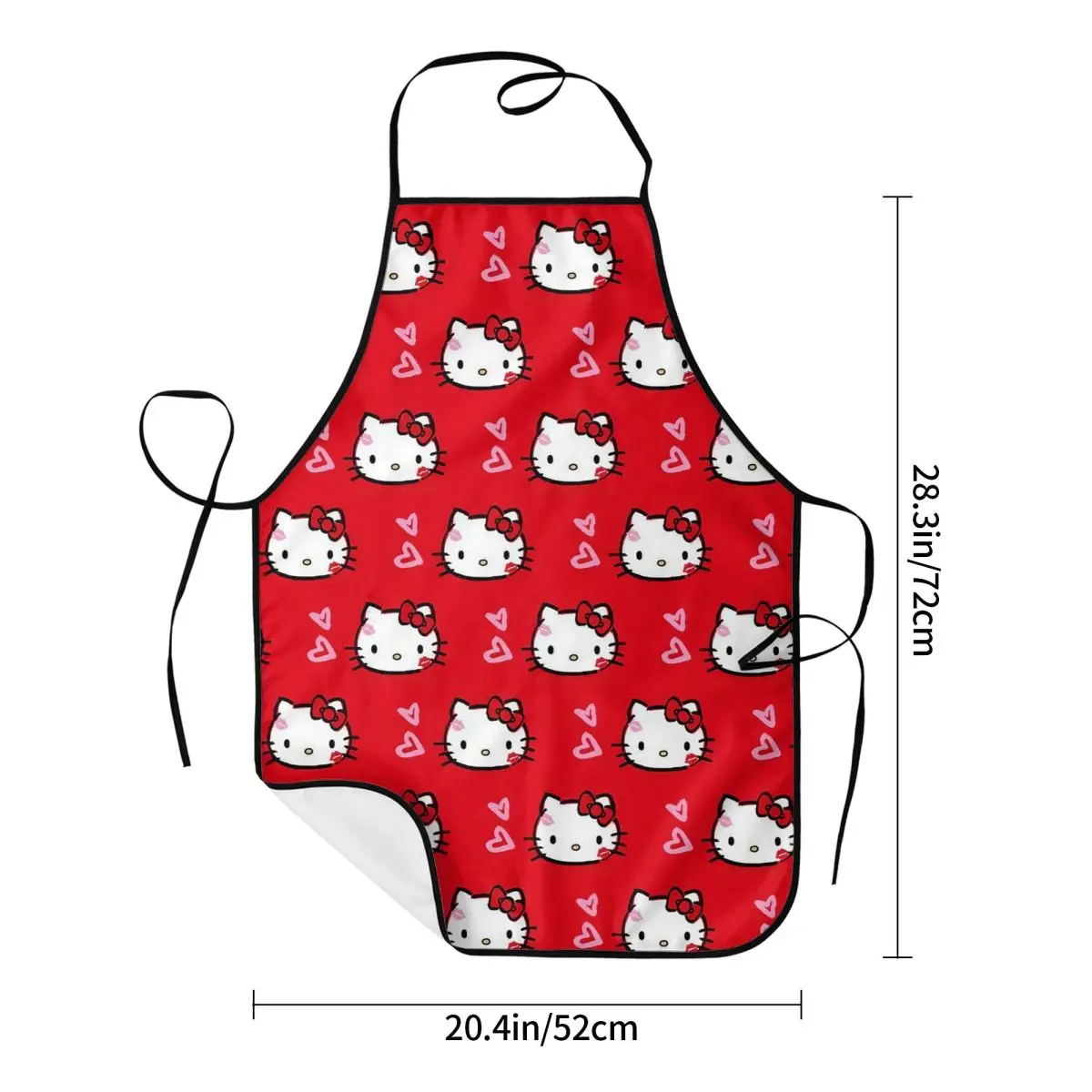 Hello Kitty Sanrio Kawaii Apron Cuisine Cooking Baking Household Cleaning Painting Bibs Kitchen Waterproof Pinafore Men Women