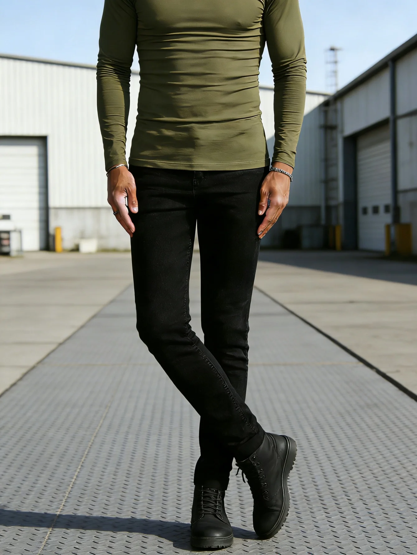 Black Slim Jeans for Man Drip Unisex Original Y2k Basic Denim Trousers No accessories or belts included