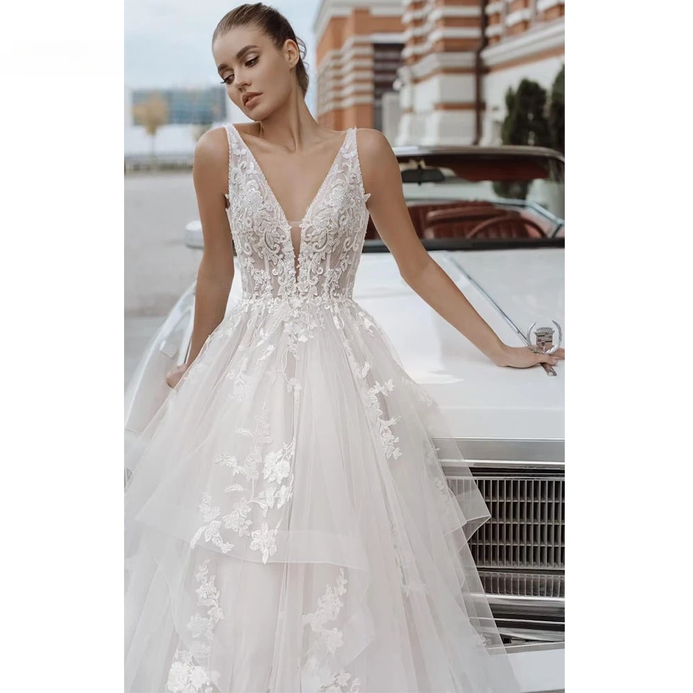 Best Selling Bridal Dresses 2024 Wedding Dress for Woman Robe Bride Women Suitable Request Weddding Brides Party Evening Women's