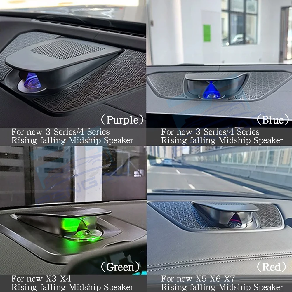 

upgrade for bmw 3 4 Series i3 i4 X3 X4 5 6 X7 loudspeaker rise fall Center Mid-high emit light loudspeaker cover plate car refit