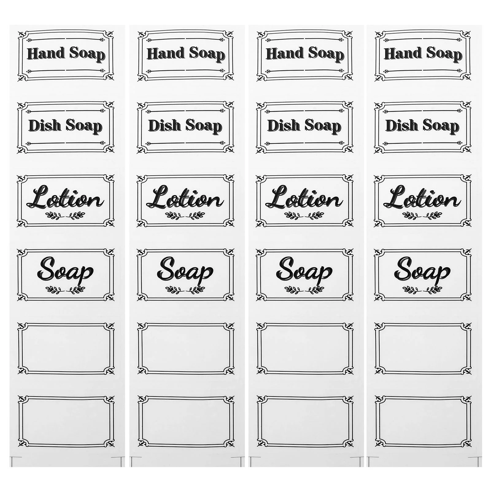 6 Pcs Bottles Shampoo Label Hand Soap Stickers Seasoning Jar Labels Travel Conditioner