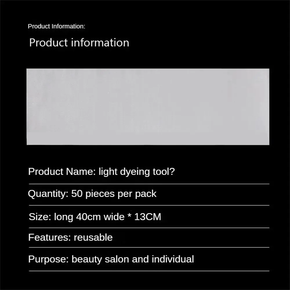 50 stücke Highlight Papier Haar Färben Blätter Wiederverwendbare Haar Färbung Isolation Blatt Folie Alternative Friseur Färben Werkzeuge ﻿ – Detail 4