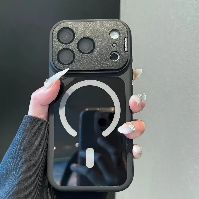 

Оригинальный матовый металлический защитный чехол для камеры Magsafe для iPhone 16, 17, 15, 14 Plus, 13, 12 Pro Max, магнитный, ударопрочный