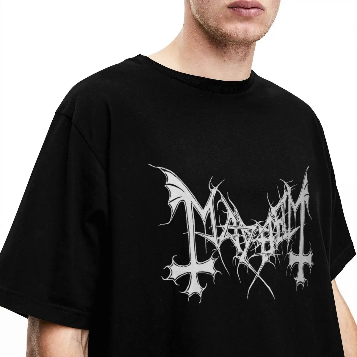 Rock Heavy Metal Mayhem Band Shirt Merch Men Women Pure Cotton Vintage Tees Short Sleeve Clothes Gift Idea