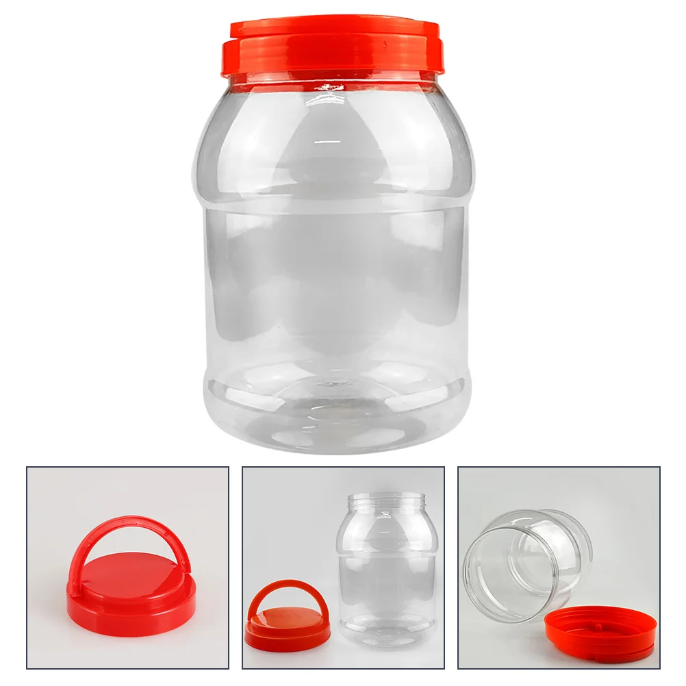 2 Pcs Transparent Storage Tank Kitchen Plastic Jars Containers for Mini Fridge Pet Sealed Canisters Food The Tea with Lids