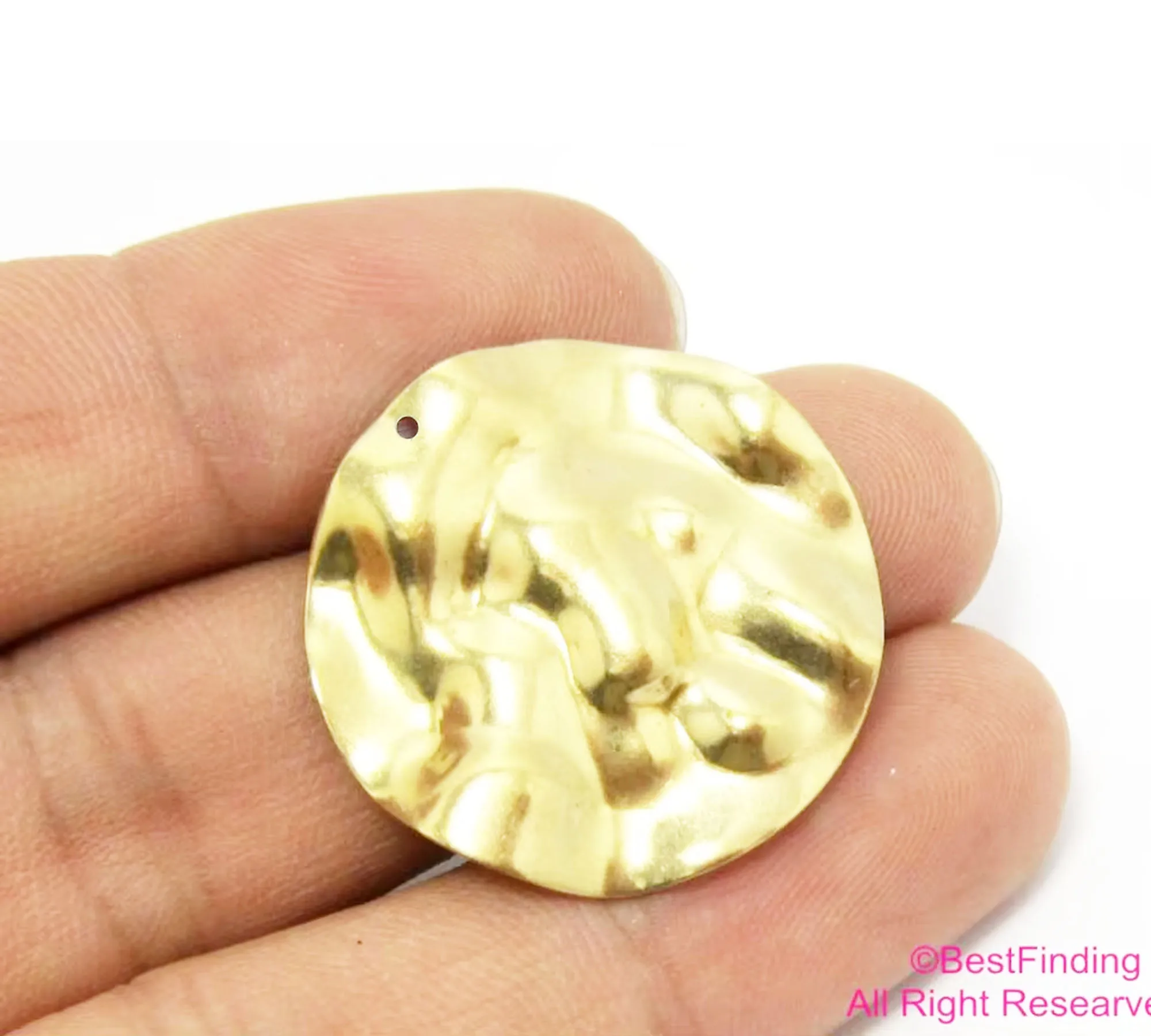 

20pcs Brass Round Charm, Brass Wavy Earrings Charm, Earrings Findings, 28mm Brass Earring Circle, Jewelry Making R386